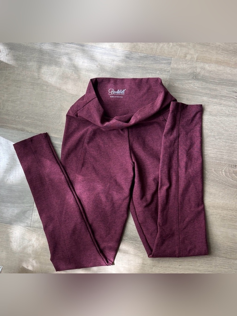 Bombshell Sportswear Burgundy High-Waist Leggings